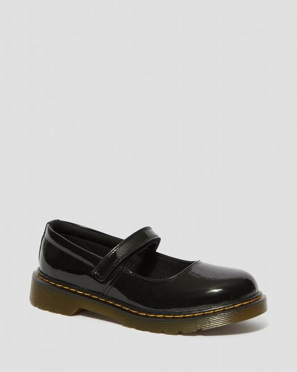 Dr Martens Dětské Polobotky Youth Maccy Patent Černé, CZ-149527